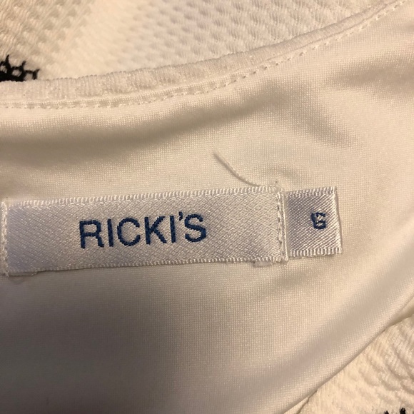 White with Black Lace Tea Dress - Picture 3 of 3